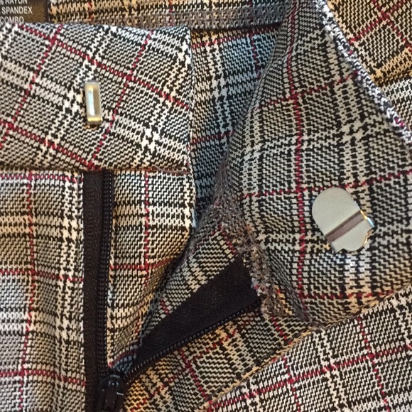 NWT Hot Kiss Gray Brown Plaid Pants Juniors Sizes - Picture 4 of 4